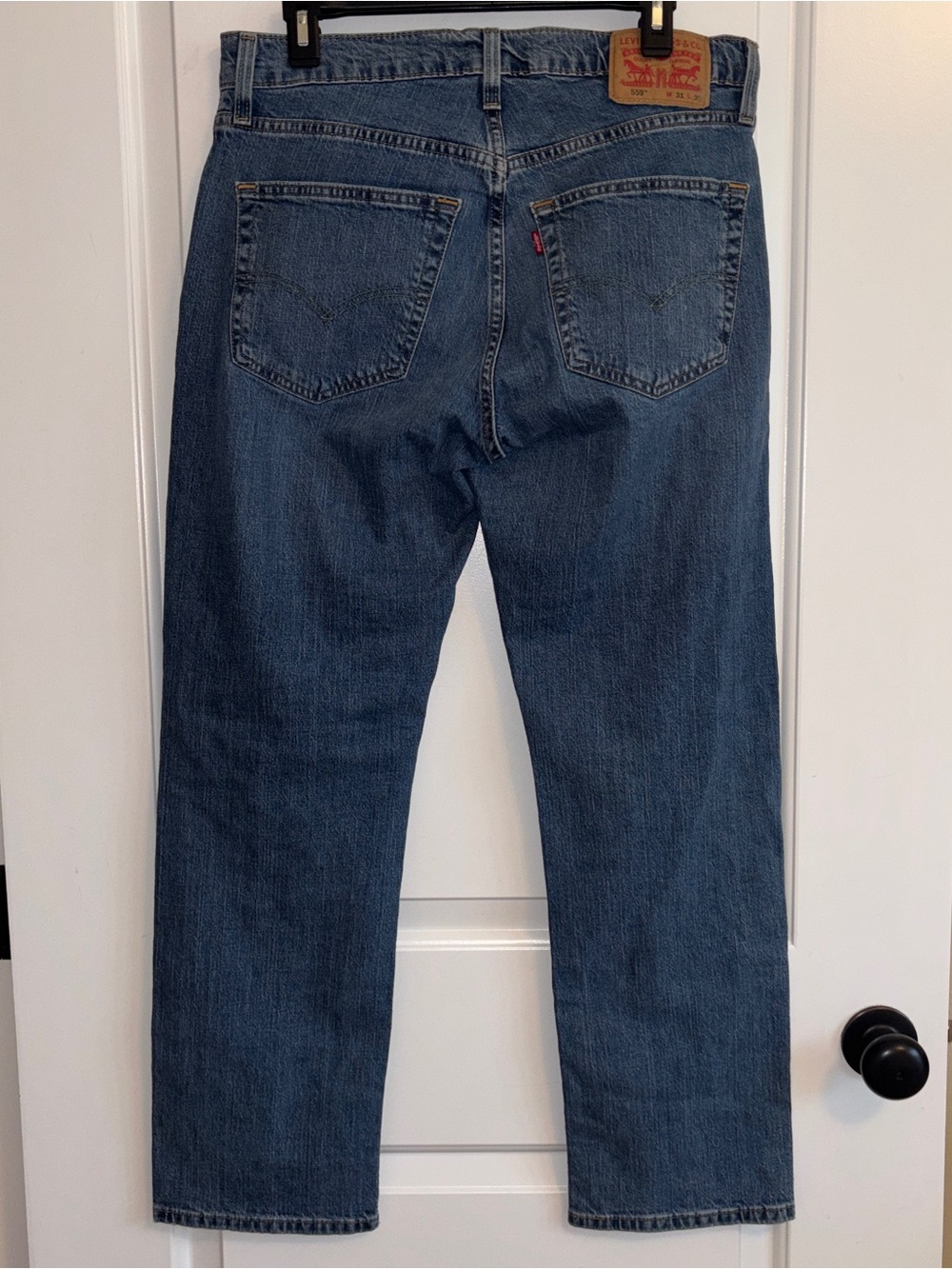 Levi's Men's 559 Relaxed Straight Cut Blue Jeans 31Wx30L - Picture 3 of 6